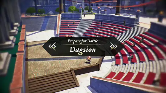 Fire Emblem: Fortune's Weave Arena training in the Dagsion hub